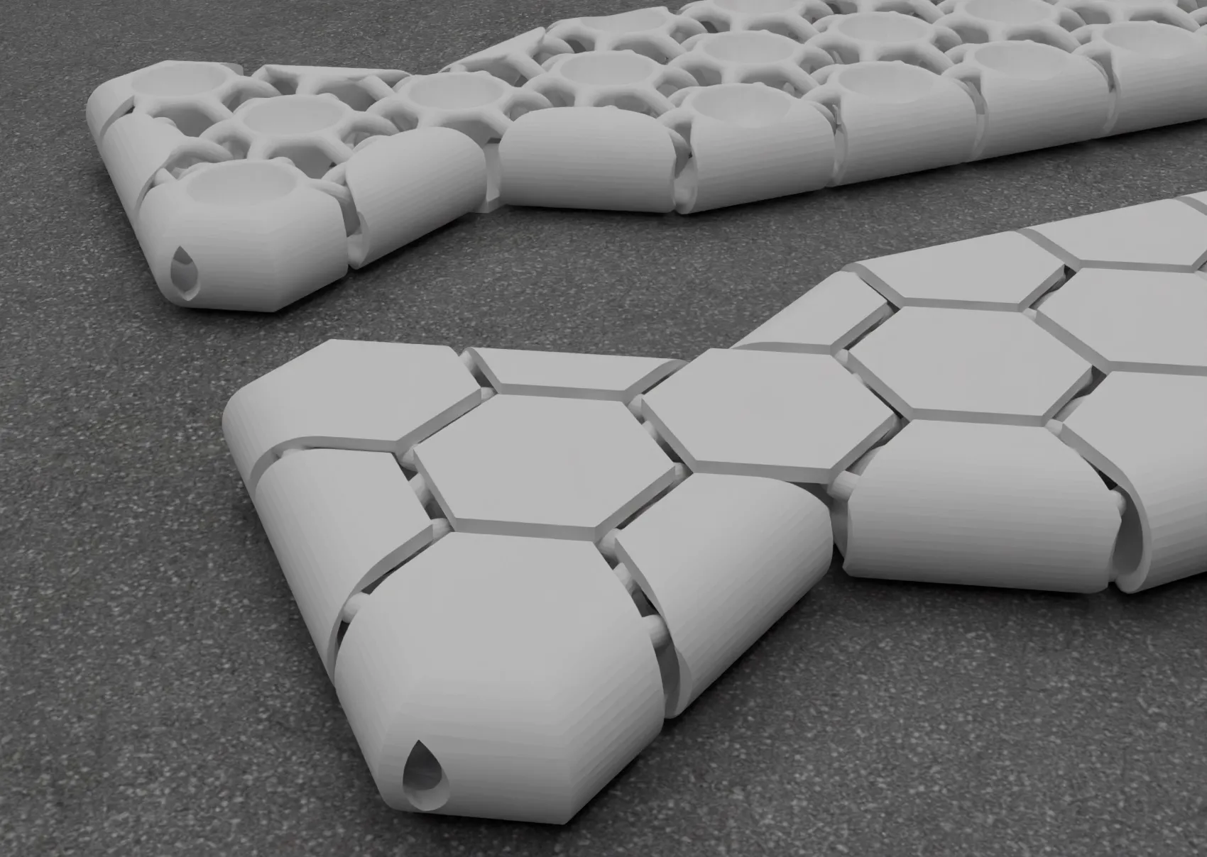 Cà vạt chuỗi NASA hình lục giác linh hoạt 3 kích thước