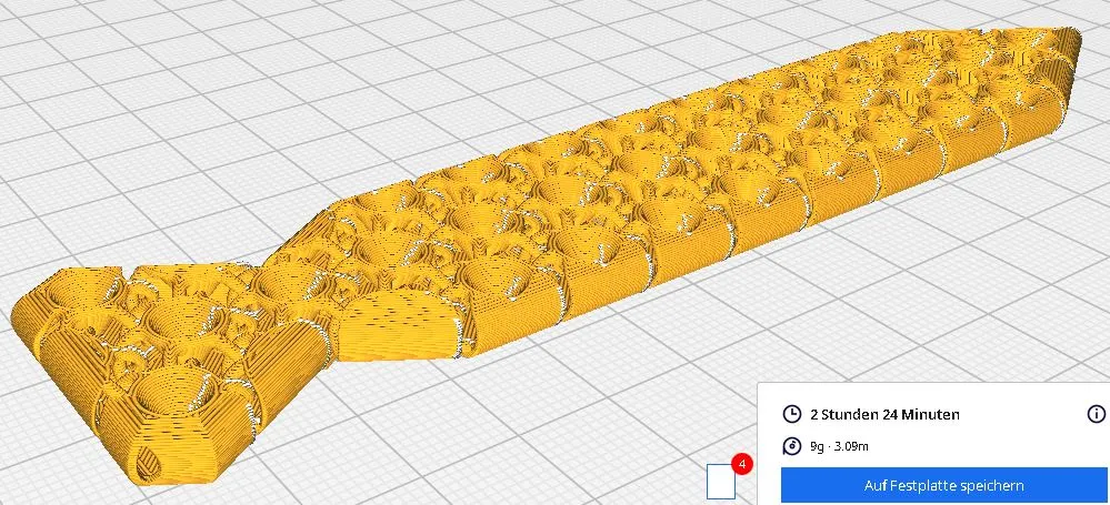 Cà vạt chuỗi NASA hình lục giác linh hoạt 3 kích thước