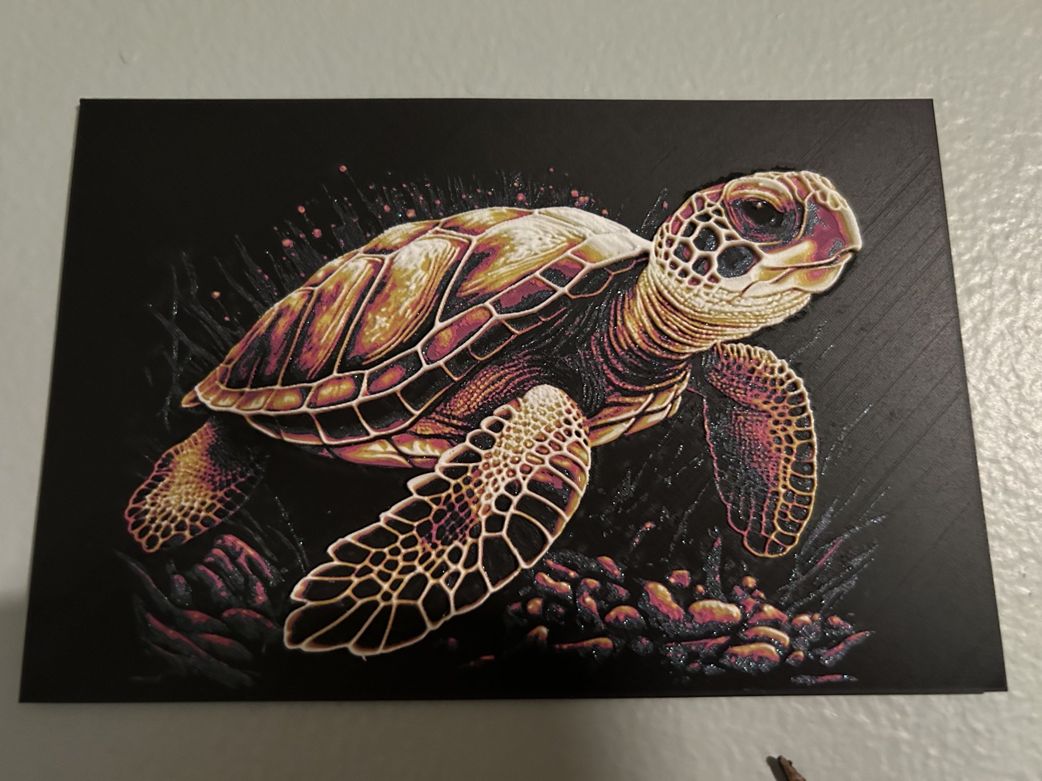 Rùa biển Hueforge với kỹ thuật in filament