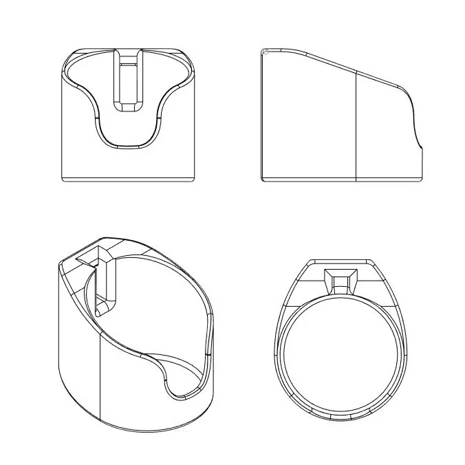 Giá đỡ chai đường kính 30mm cho hệ thống bảng peg Skadis