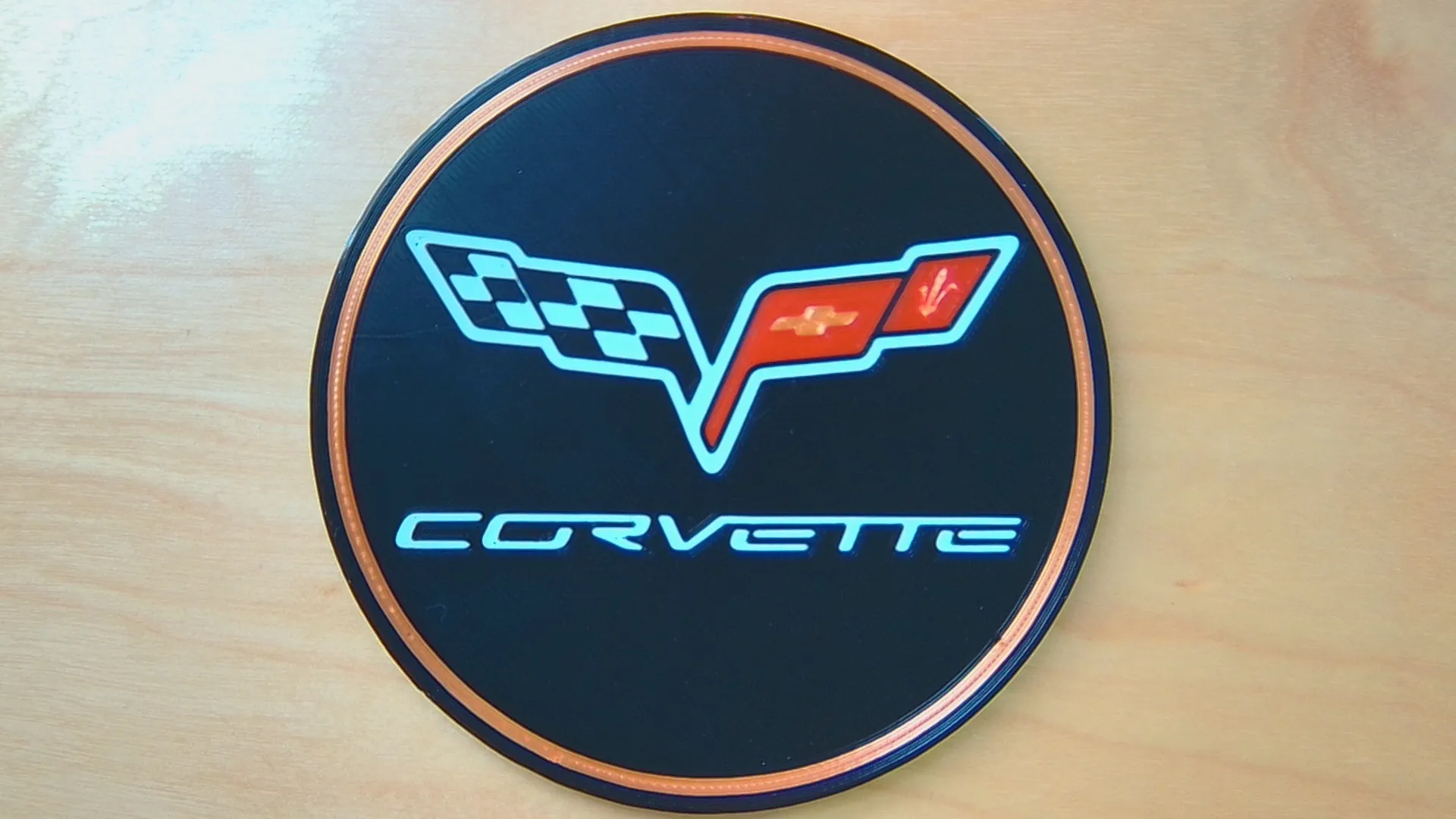 Đế lót ly với logo Corvette C6 (2005 - 2013)