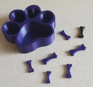 Bát ăn hình dấu chân chó dễ thương