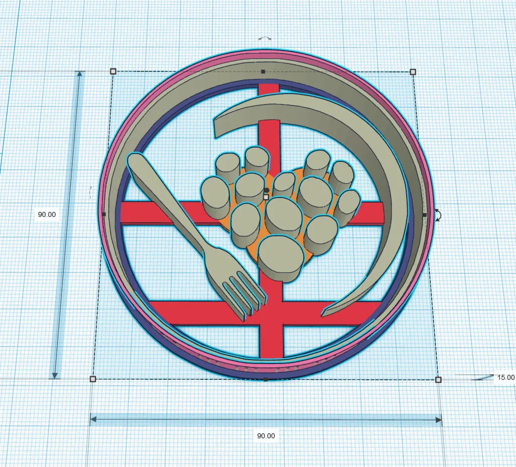 Cắt bánh quy hình logo ngân hàng thực phẩm