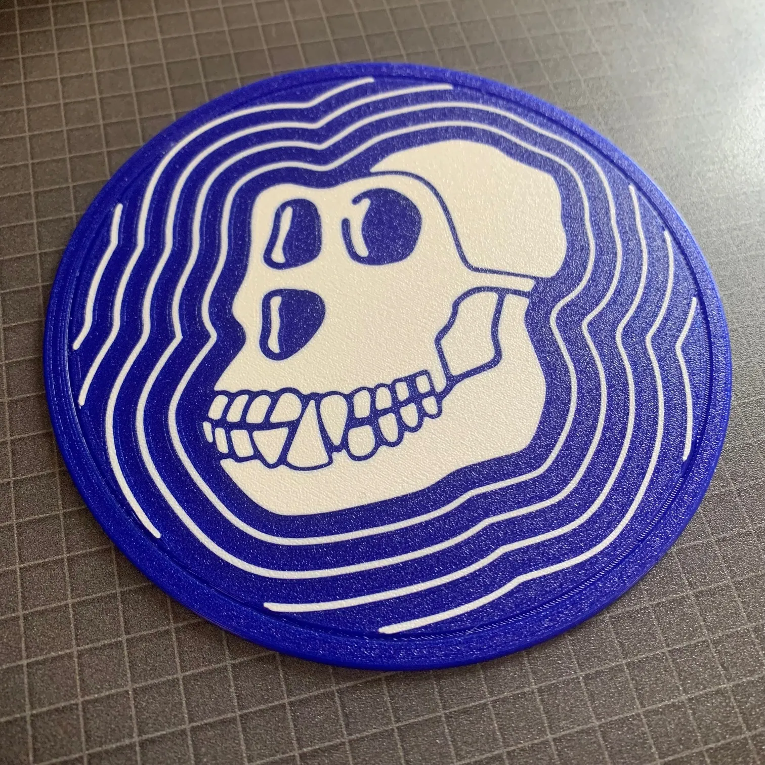 Đế ly Crypto in từ máy MK3s MMU2s trên thép phủ bột