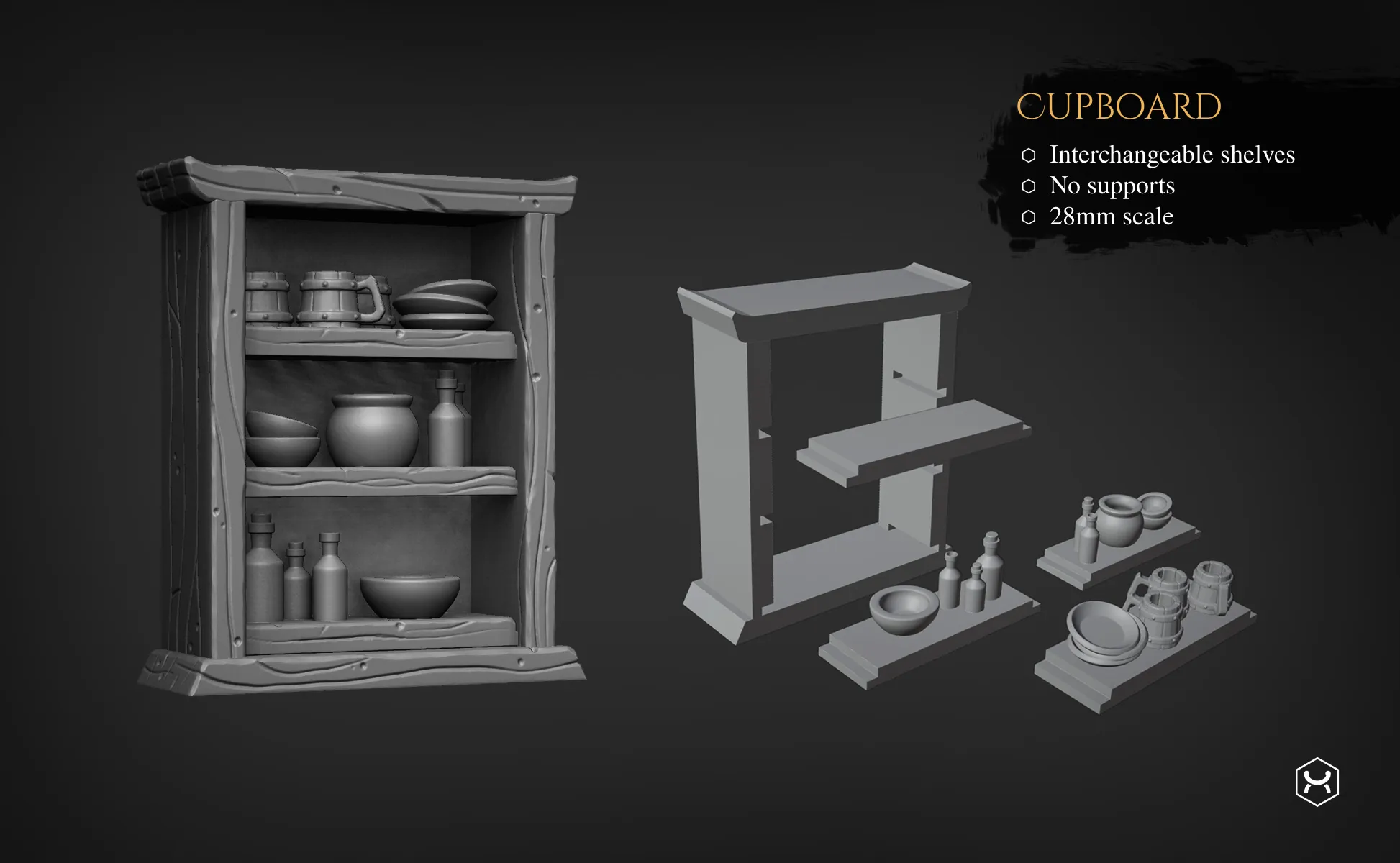 Giá sách và tủ đựng đồ cho trò chơi bàn