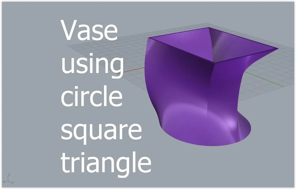 Bình nhỏ hình tròn, vuông và tam giác thiết kế loft