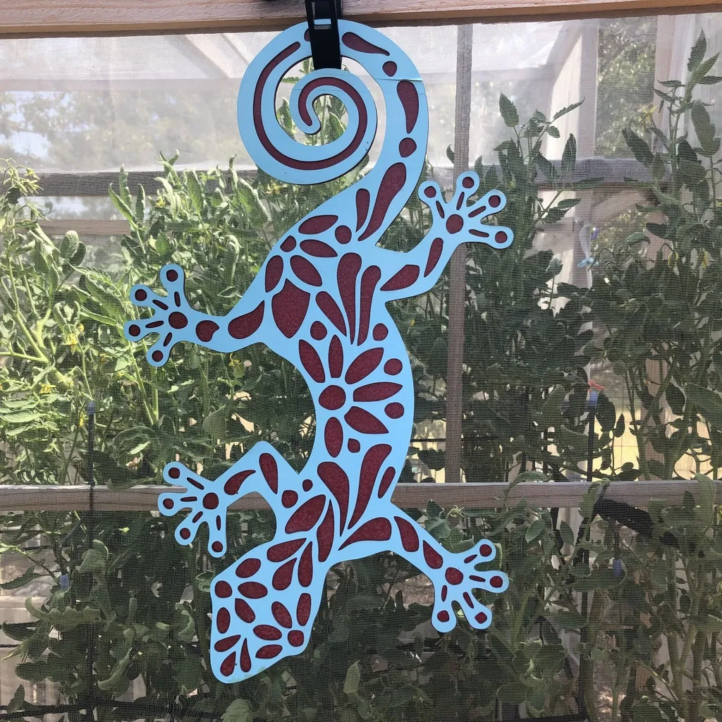 Nghệ thuật sân vườn Gecko cắt laser hoặc in 3D