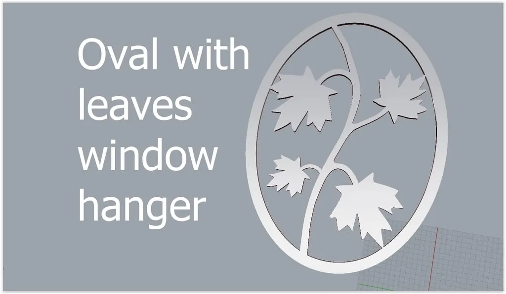 Giá treo cửa sổ oval có lá trang trí