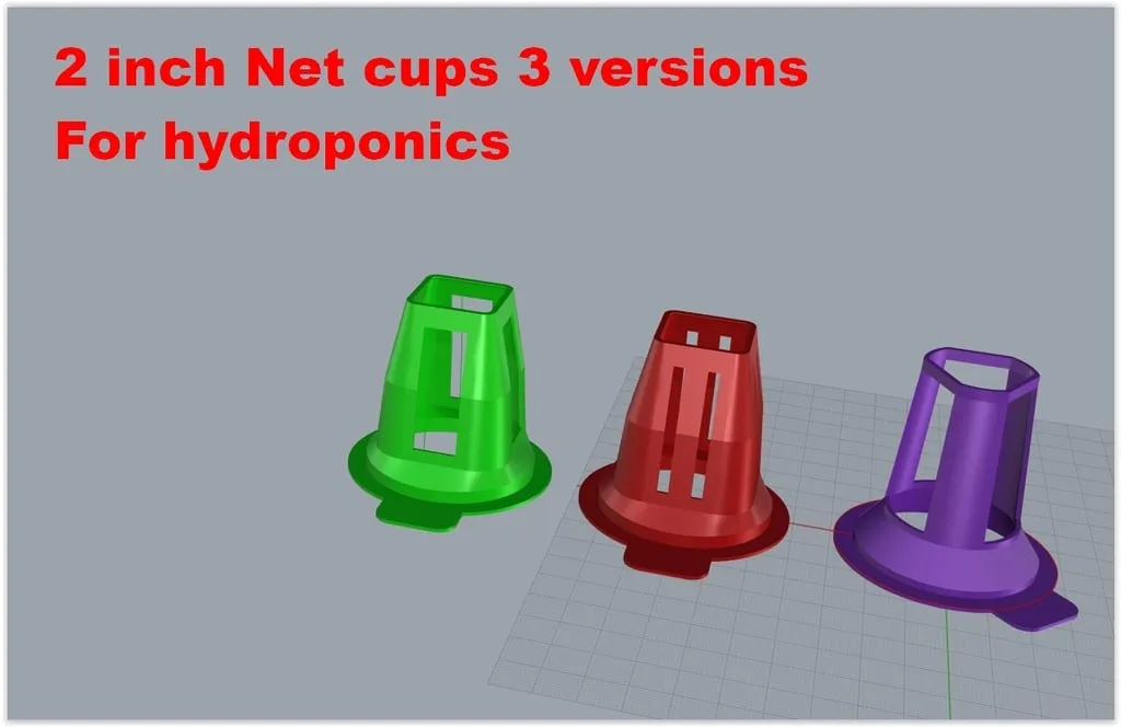 Cốc lưới 2 inch cho thủy canh - 3 phiên bản