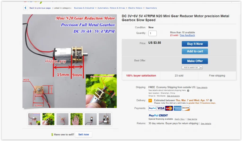 Tua-bin gió tỷ lệ HO với động cơ DC