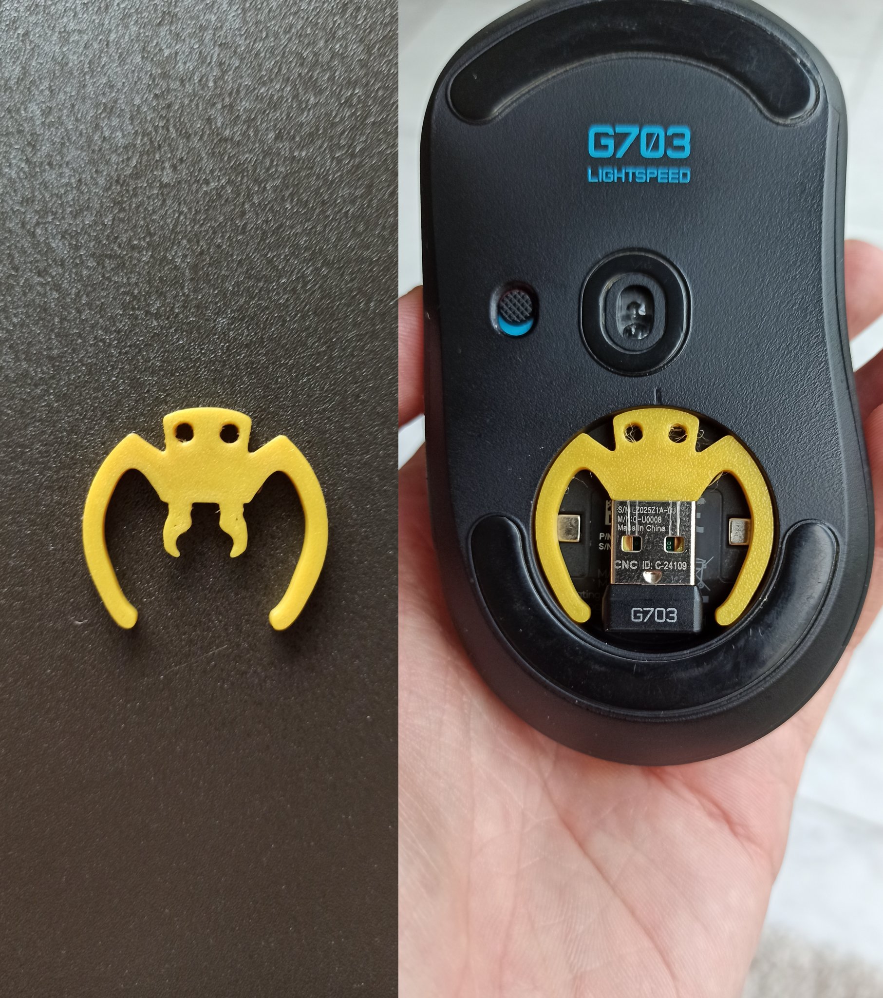 Giá đỡ dongle chuột Logitech hình nhện dễ thương