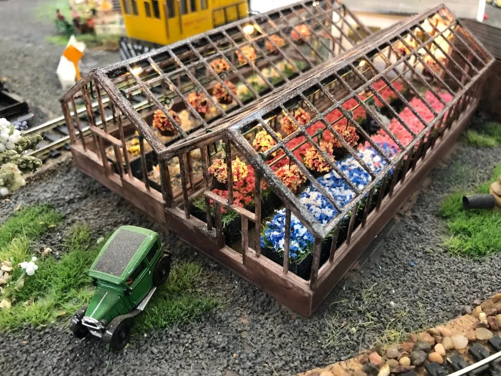 Mô hình nhà kính cho mô hình tàu hỏa tỷ lệ HO