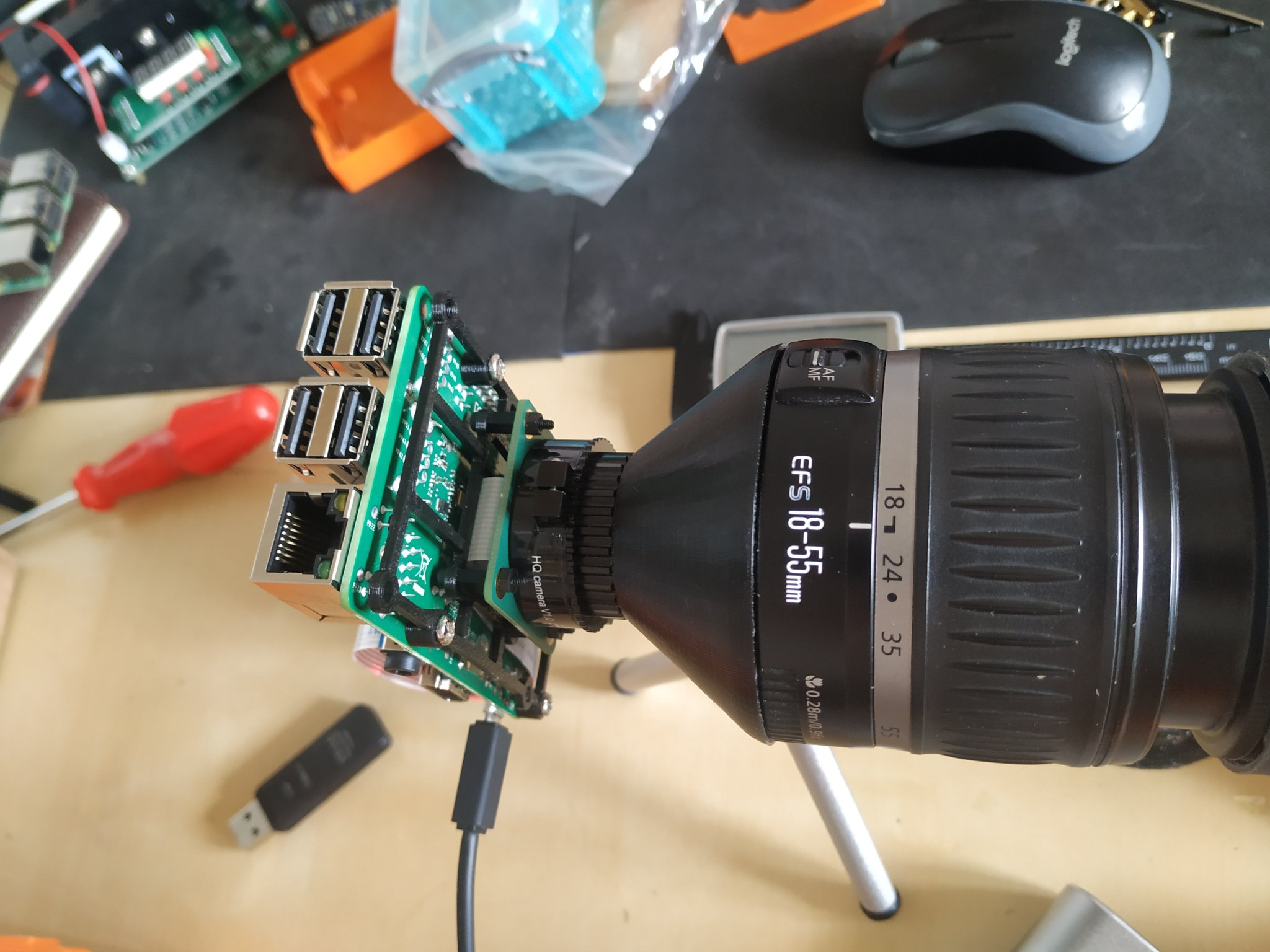 Giá đỡ camera chất lượng cao Raspberry Pi cho ống kính Canon EF