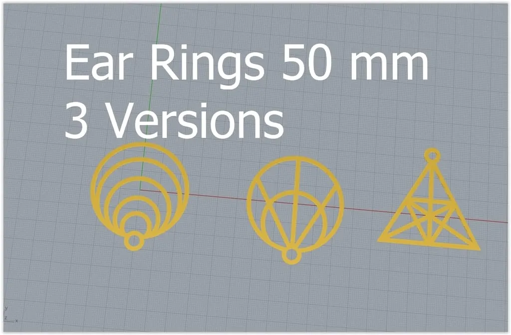 Bông tai 3 phiên bản in 3D hoặc cắt laser