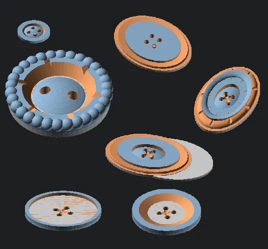 Nút áo tùy chỉnh với kịch bản OpenScad