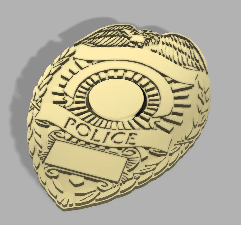 Huy hiệu cảnh sát in 3D cho người thân