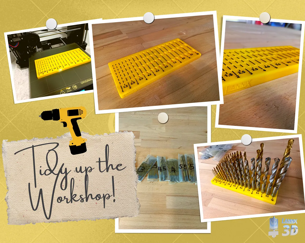 Giá đỡ lưu trữ mũi khoan mét từ 1mm đến 10mm