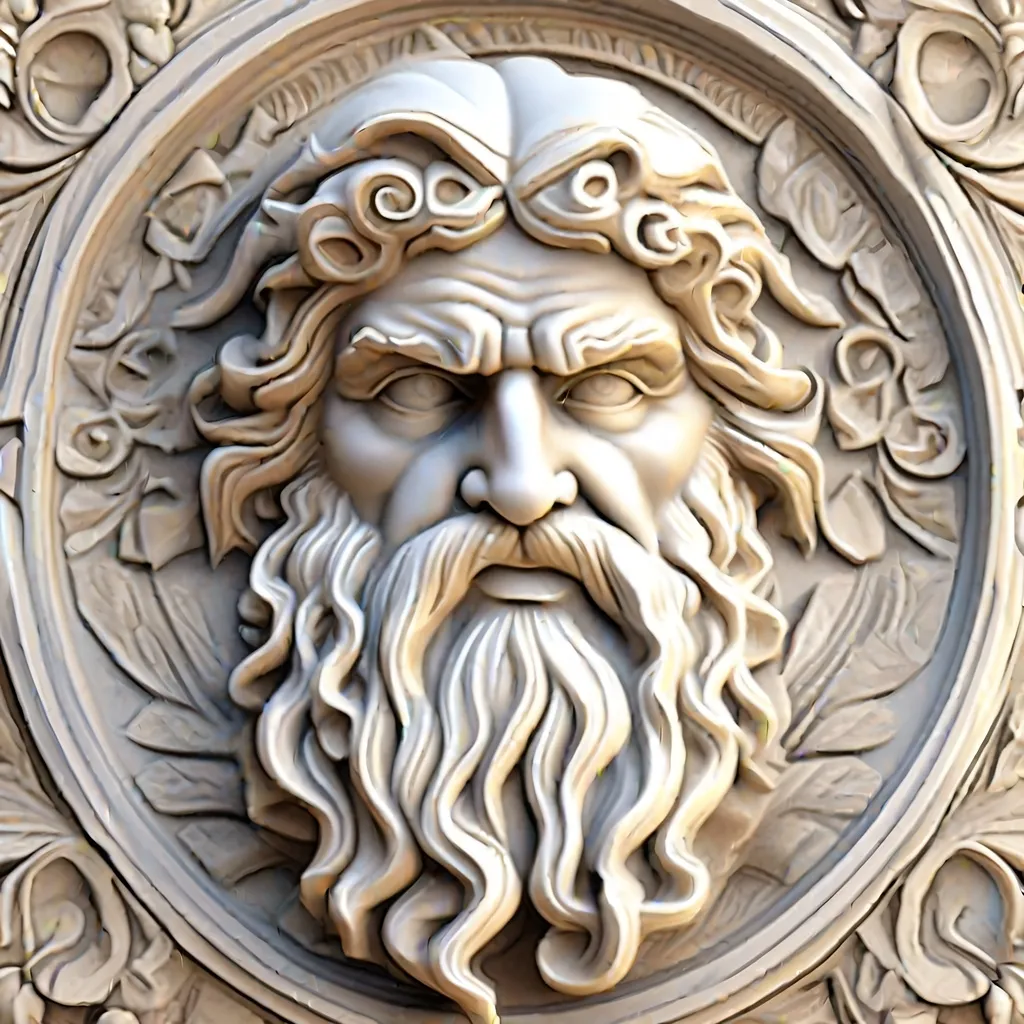 Khắc đá Zeus với hiệu ứng ảo giác từ Hueforge