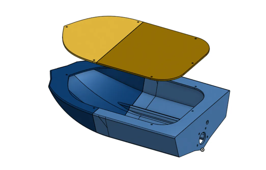 Thân tàu RC Jet Boat với bơm jet 390 của TB_3D