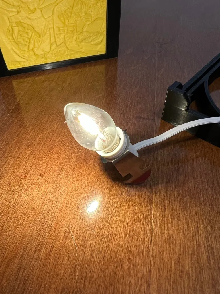 Đèn Lithophane hình lục giác với bóng LED C7 và phích cắm AC