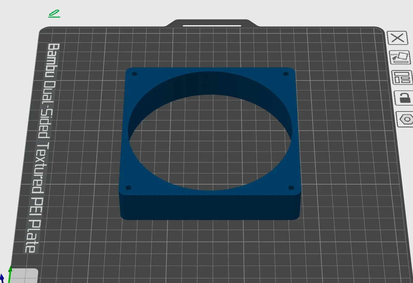 Khối chèn quạt 120mm với độ sâu 25mm