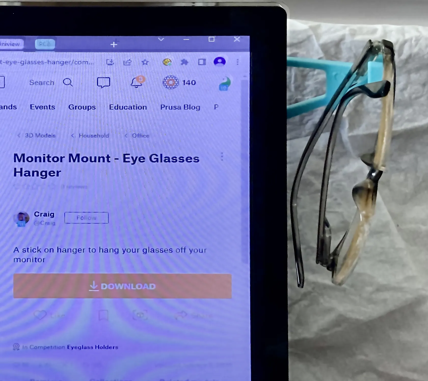 Giá treo kính mắt cho màn hình Craig - giảm vật liệu, dễ dàng ...