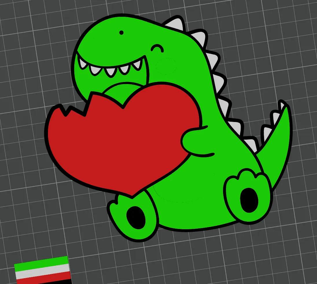 Mô hình khủng long nhiều màu sắc cho in 3D