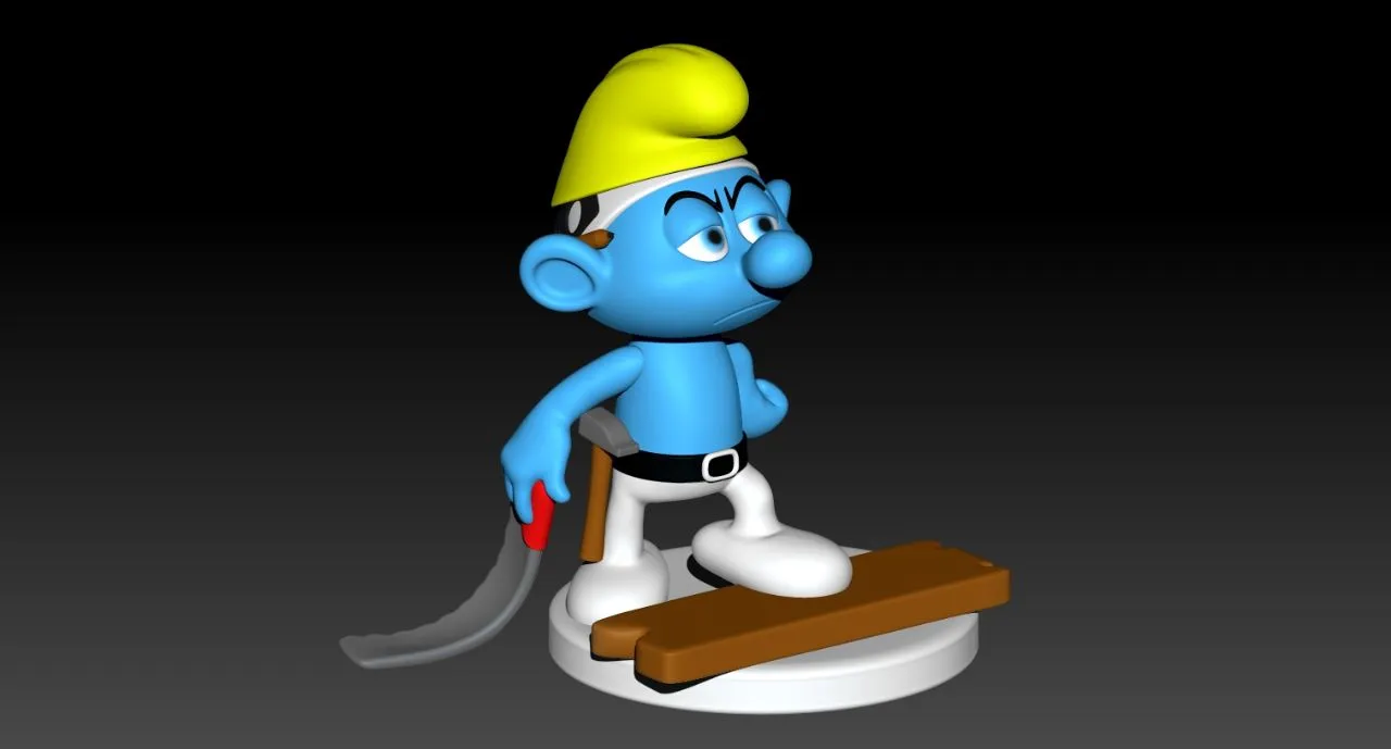 Nhân vật Smurf thợ mộc độc đáo