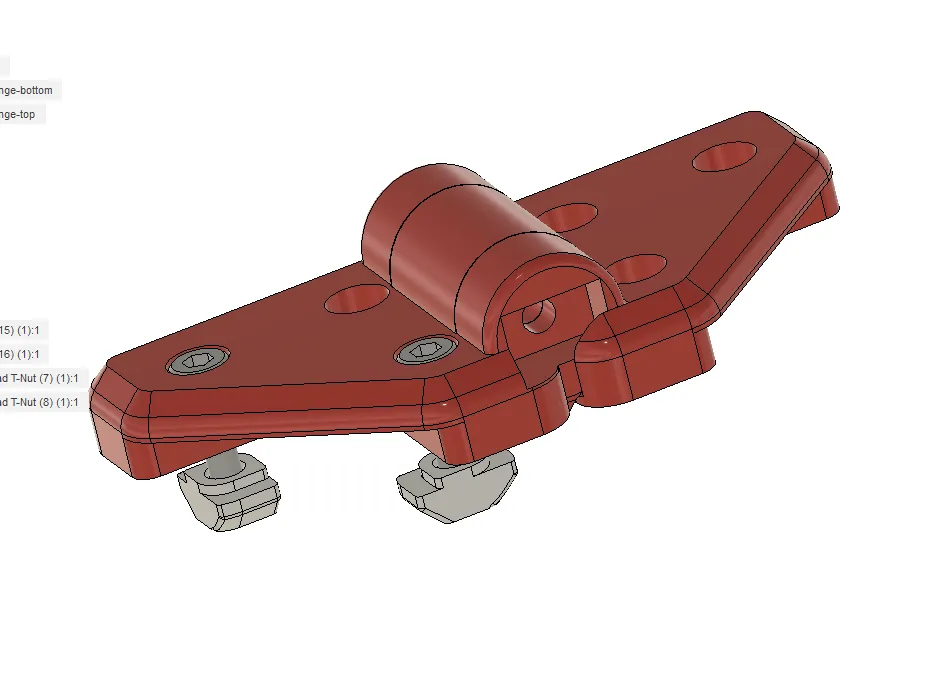 Cái bản lề góc tấm 2020 xoay 180 độ cho máy in 3D V1E