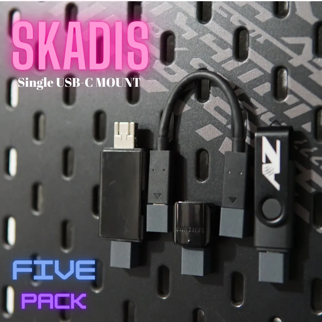 Giá đỡ USB-C đơn cho bảng treo Skadis của Ikea