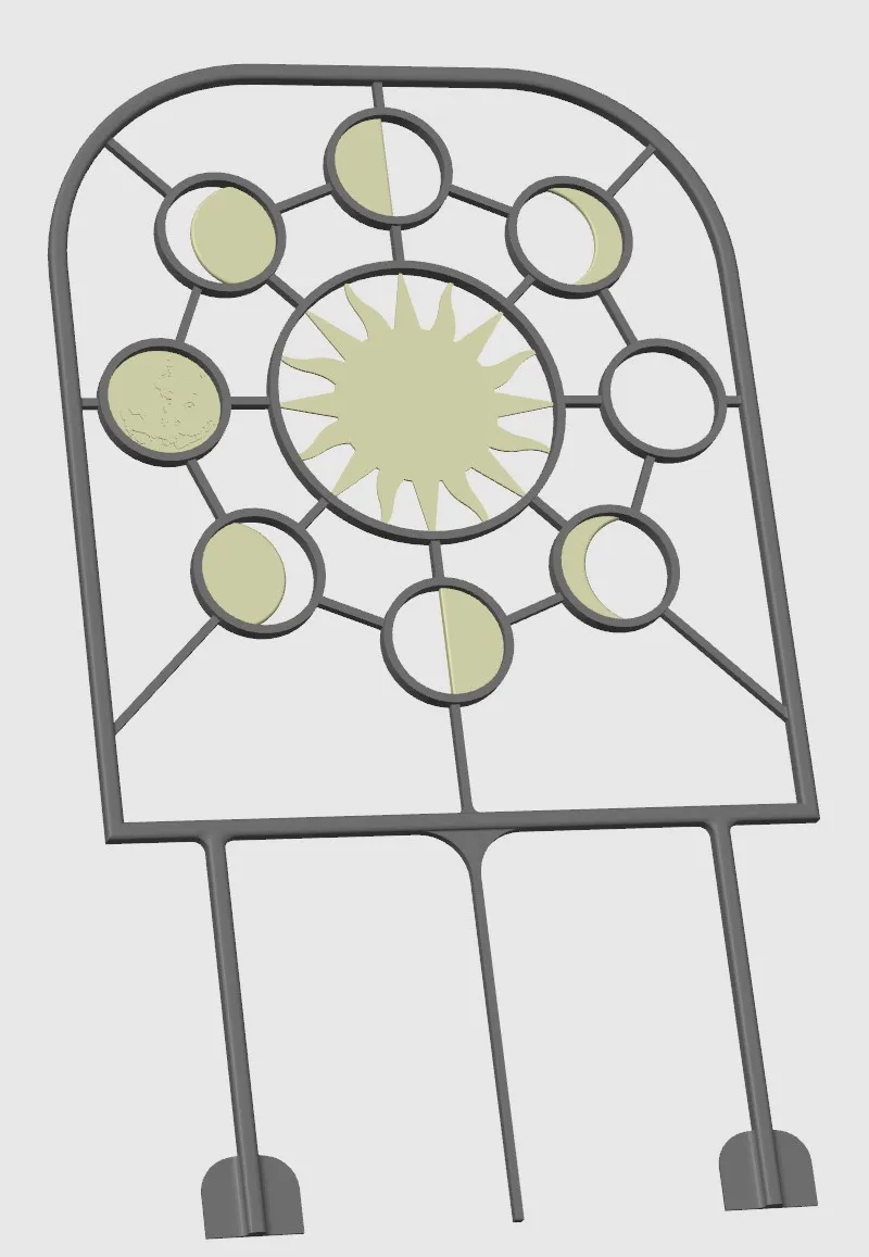 Giá đỡ cây trồng hình mặt trăng qua các giai đoạn