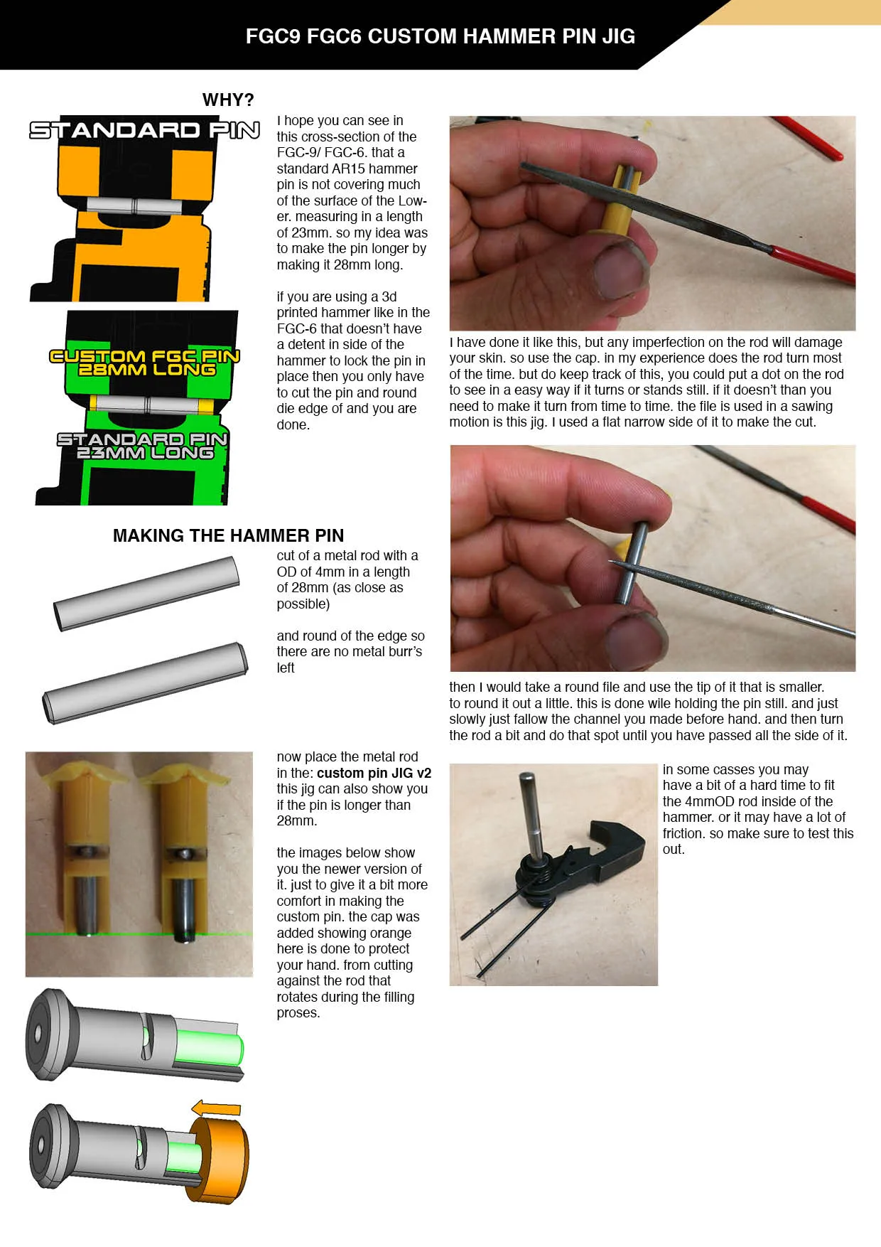 JIG chế tạo chốt búa tùy chỉnh cho FGC-9 và FGC-6