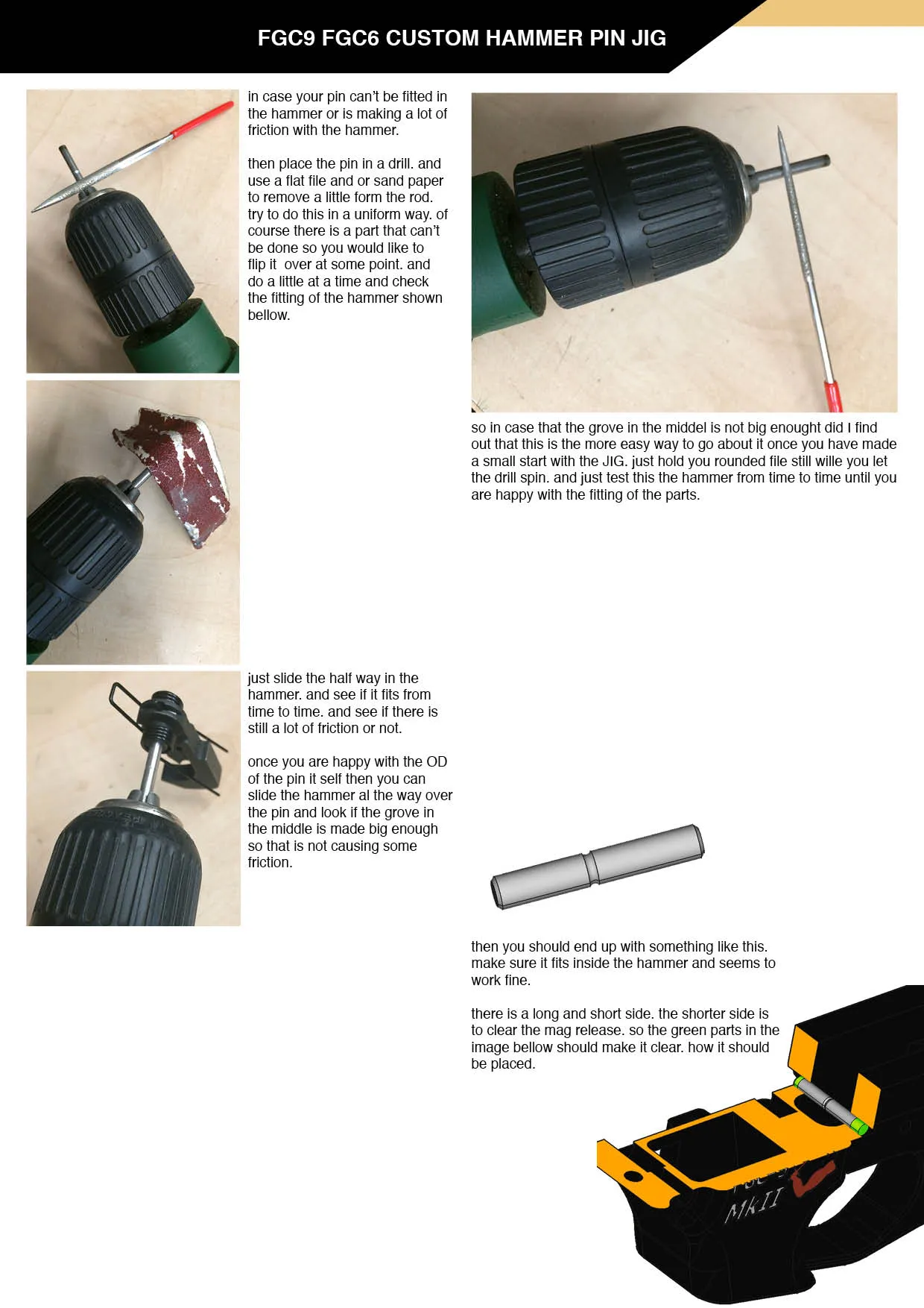 JIG chế tạo chốt búa tùy chỉnh cho FGC-9 và FGC-6