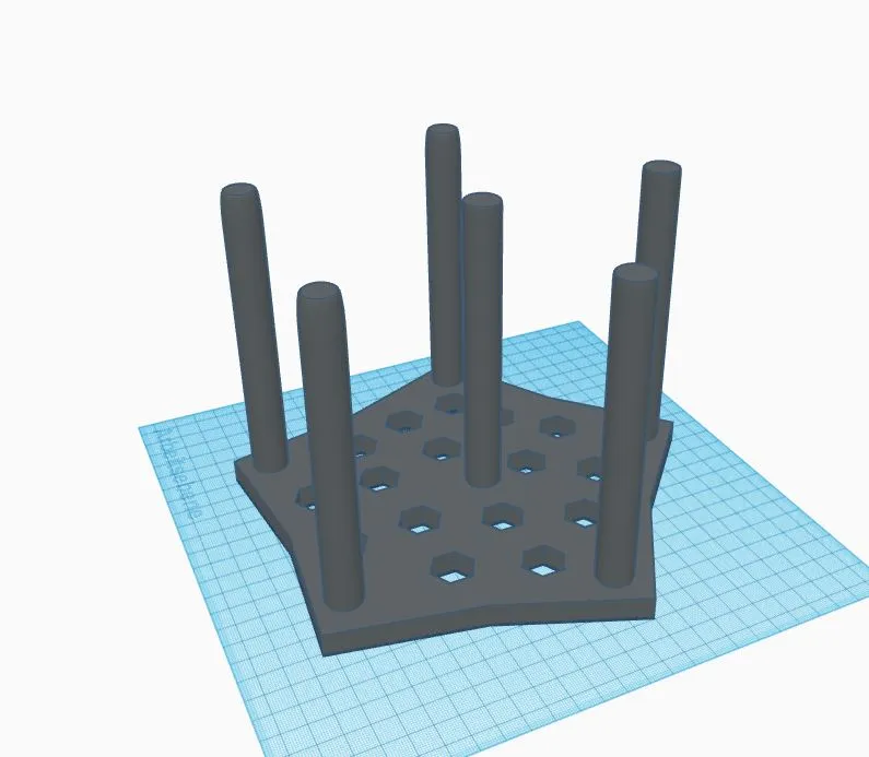 Giá đỡ nhỏ cho chai hoặc ly với thiết kế 6 mặt