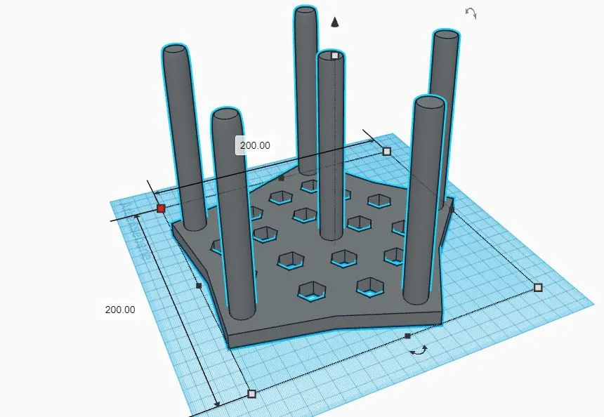 Giá đỡ nhỏ cho chai hoặc ly với thiết kế 6 mặt