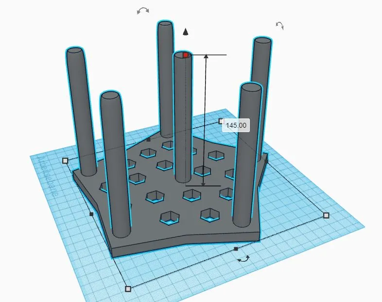 Giá đỡ nhỏ cho chai hoặc ly với thiết kế 6 mặt