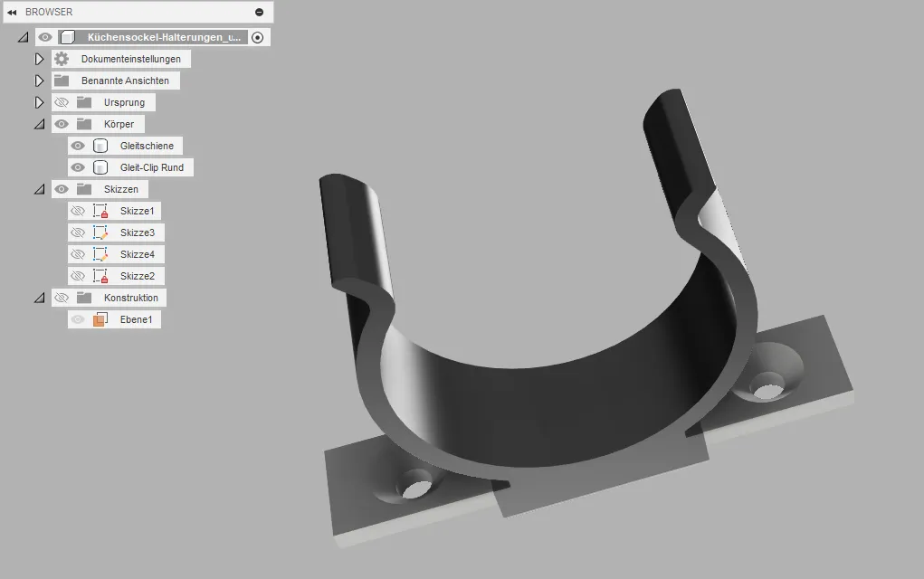 Giá đỡ chân bếp và kẹp tròn cho tủ bếp