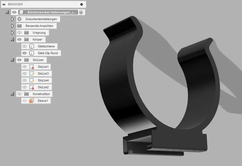 Giá đỡ chân bếp và kẹp tròn cho tủ bếp