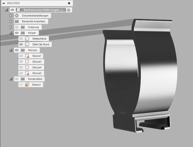 Giá đỡ chân bếp và kẹp tròn cho tủ bếp