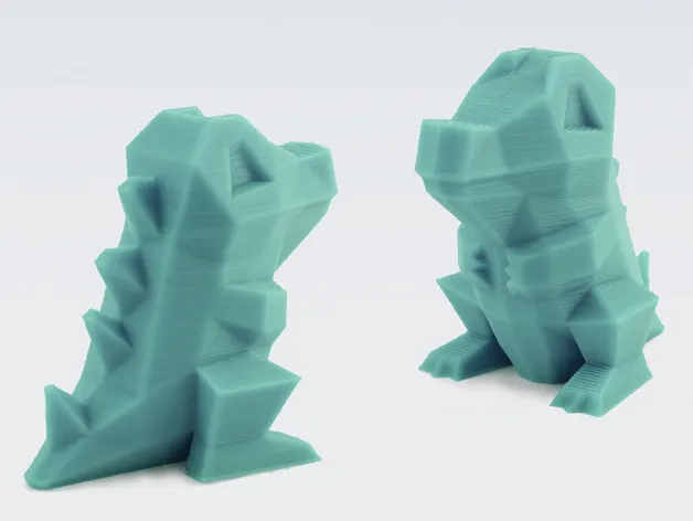 Totodile phong cách low-poly cho in 3D