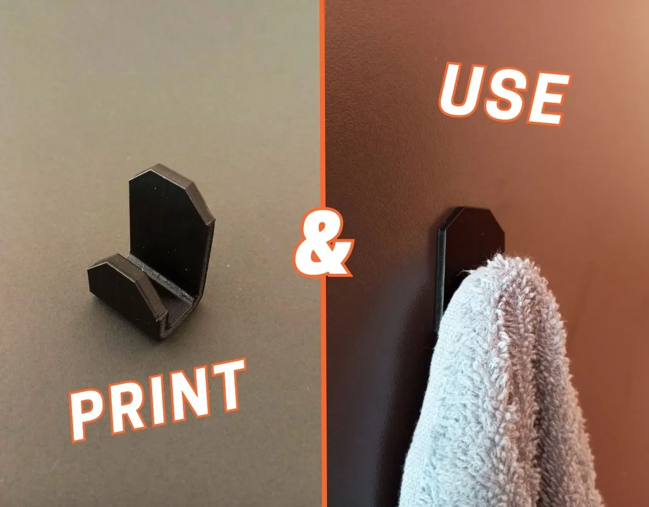 Móc treo khăn và quần áo đa năng, chắc chắn