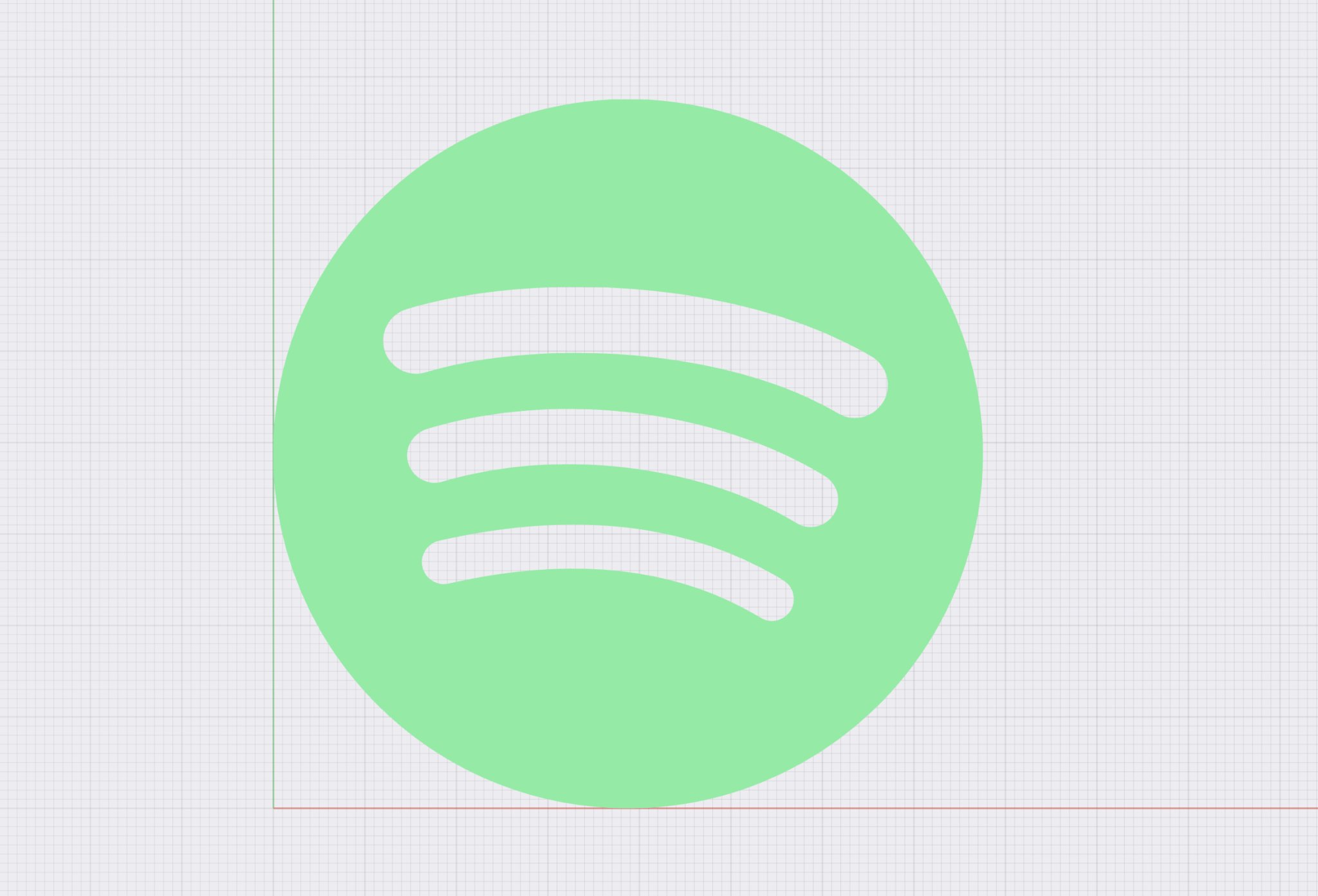 Biểu tượng Spotify 3D cao 5mm