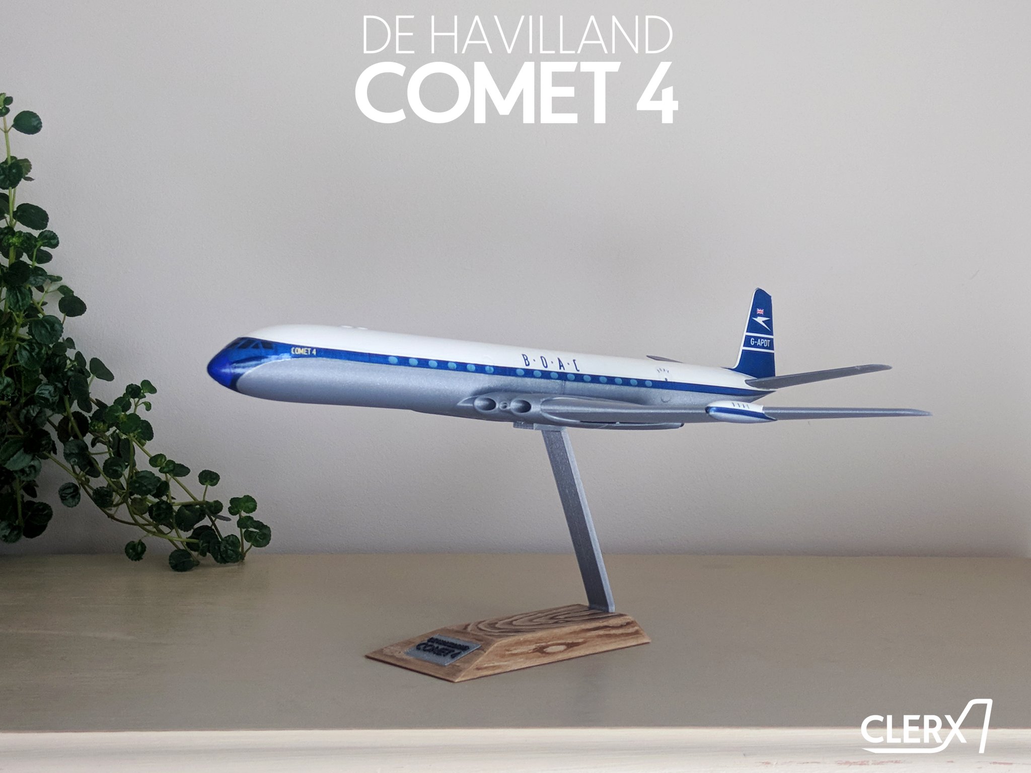 Mô hình máy bay thương mại De Havilland Comet 4 tỉ lệ 1:100