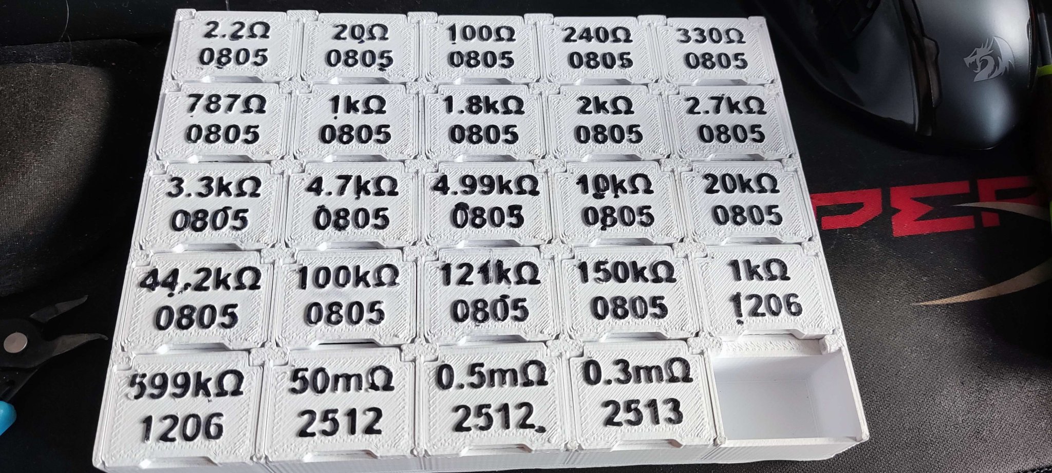 Hộp linh kiện SMD tham số