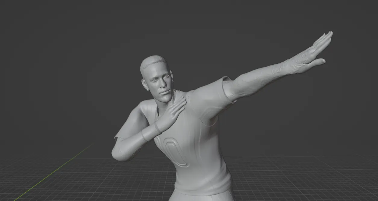 Hình nhân Neymar ăn mừng bóng đá