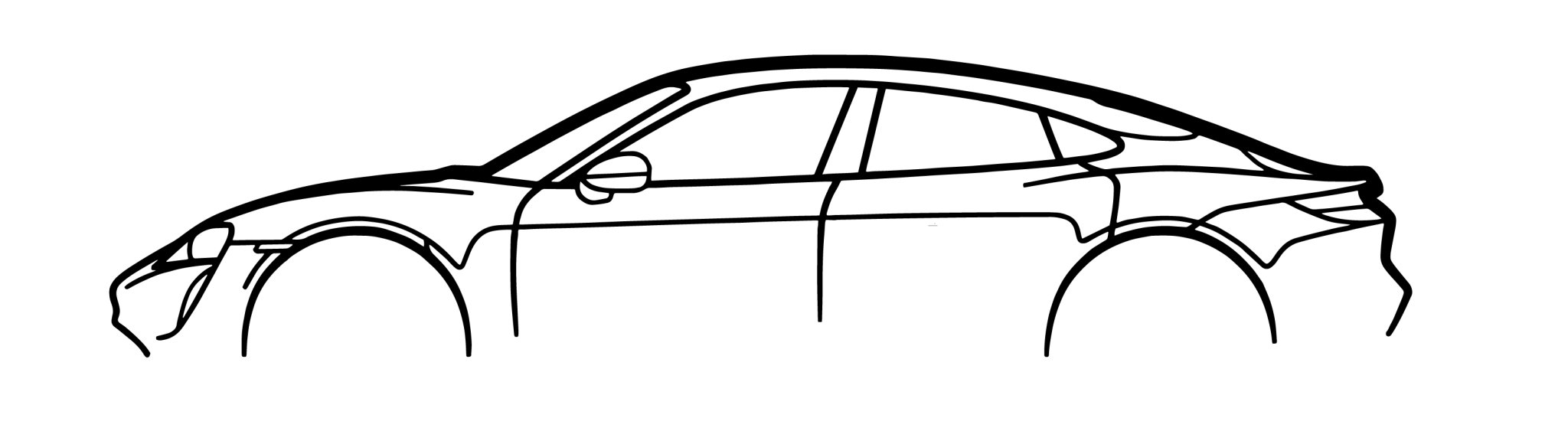 Nghệ thuật tường hình bóng Porsche Taycan