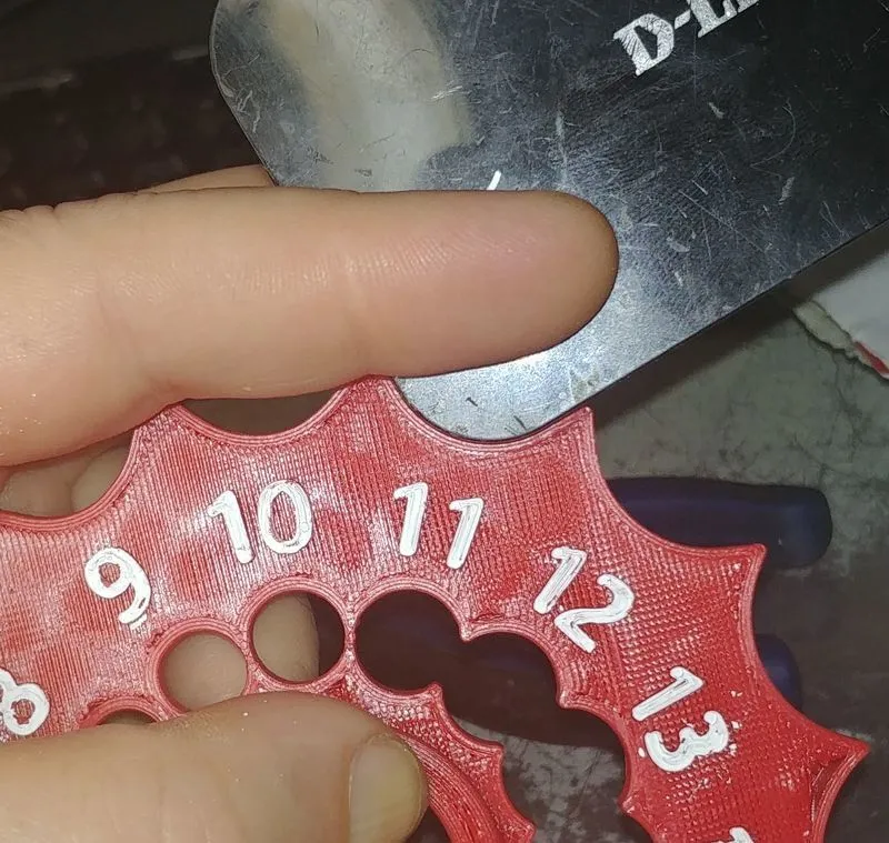 Thước đo bán kính 1-15 mm cho công cụ in 3D