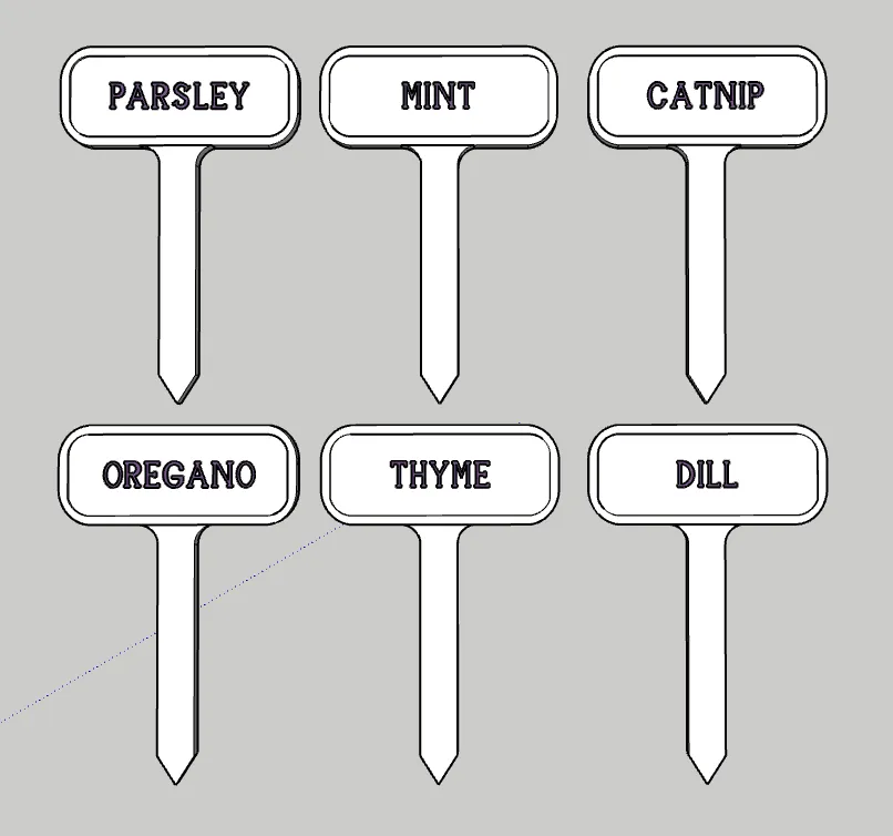 Biển chỉ dẫn cho các loại cây thơm trong vườn