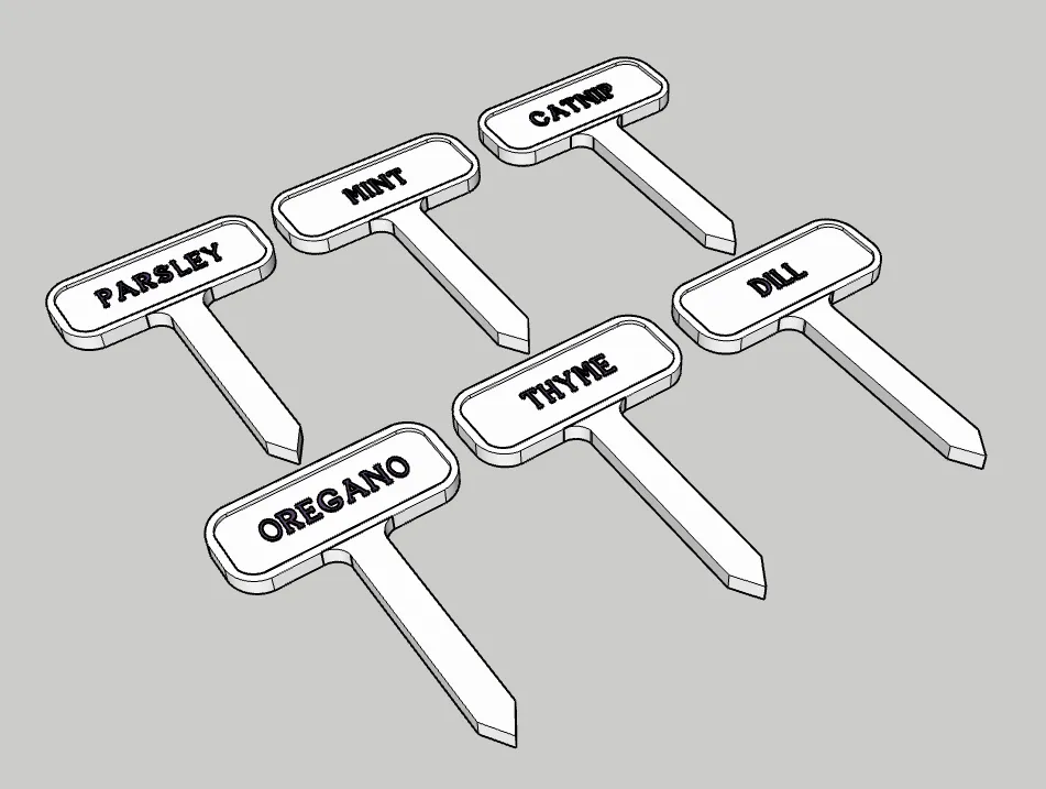 Biển chỉ dẫn cho các loại cây thơm trong vườn