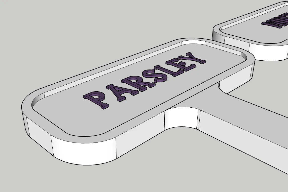 Biển chỉ dẫn cho các loại cây thơm trong vườn